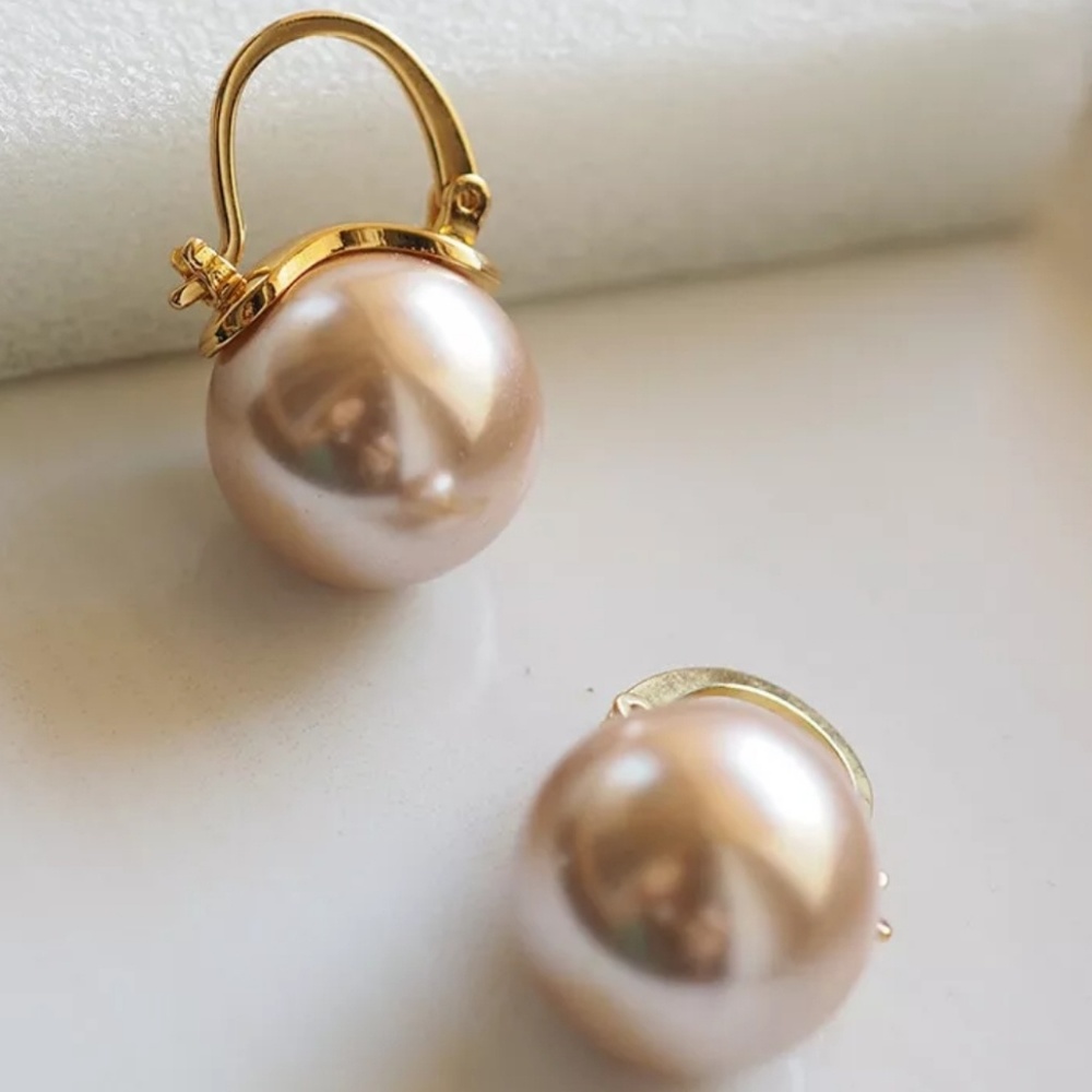 Kate Spade Gold & Mocha Pearl Drop Earrings - Picture 2 of 4